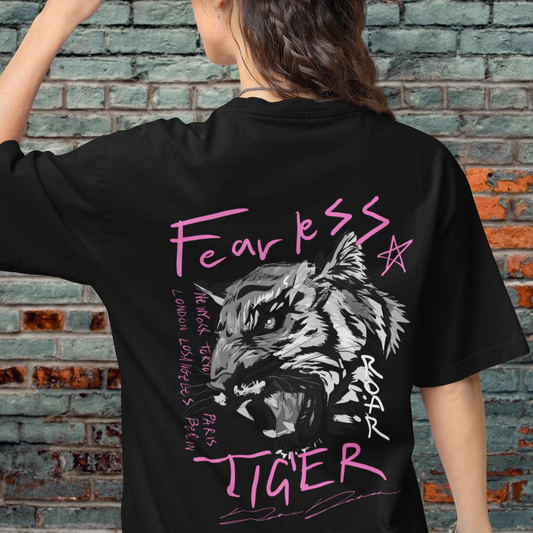 FEARLESS TIGER BACK - OVERSIZED T-SHIRT